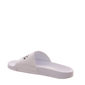 Chinelo Slide Qix Missy Estampa Logo Branco e Preto