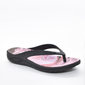 Chinelo Boaonda Lily Tira Trabalhada Tecnologia Comfortech Palmilha Maxisense Estampa Surf Preto e R