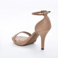 Sandália Vizzano Cabedal Tira Calcanhar Fechado Salto Fino Bege Sandália Vizzano Cabedal Tira Calcanhar Fechado Salto Fino Bege