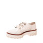 Sapato Moleca Oxford Tratorado Salto Baixo Off White