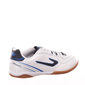 Chuteira Futsal Topper Titanium 6 Detalhe Costura Branco e Azul