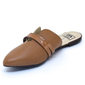 Sapato Mule Moleca Cabedal Vazado com Duas Tiras Verniz Caramelo Sapato Mule Moleca Cabedal Vazado com Duas Tiras Verniz Caramelo