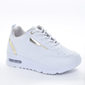 Tênis Jogger Ramarim com Recortes Microperfuros Detalhes Dourado Solado com Gel Tratorado Branco Tênis Jogger Ramarim com Recortes Microperfuros Detalhes Dourado Solado com Gel Tratorado Branco