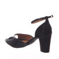 Sandália Vizzano Salto Grosso Calcanhar Fechado Verniz Preta