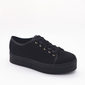 Tênis Moleca Flatform Camurça Preto