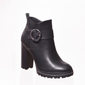 Bota Ramarim Ankle Boot Tratorada Detalhe Elástico Preta