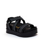 SANDÁLIA PAPETE FLATFORM VIZZANO COM TIRAS CORGURÃO FECHAMENTO VELCRO PRETO SANDÁLIA PAPETE FLATFORM VIZZANO COM TIRAS CORGURÃO FECHAMENTO VELCRO PRETO