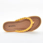 Chinelo Mississipi Flatform Cabedal Trançado Amarelo