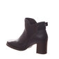 Bota Ankle Boot Cravo & Canela Couro Salto Grosso Detalhe Fivela Marrom