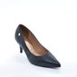 Sapato Scarpin Vizzano Liso Bico e Salto Fino Médio Preto Sapato Scarpin Vizzano Liso Bico e Salto Fino Médio Preto