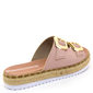 TAMANCO MOLECA FLATFORM CORDA COM FIVELA ROSA E BEGE