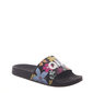 Chinelo Slide Qix Floral Preto e Multicores Chinelo Slide Qix Floral Preto e Multicores