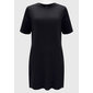 Vestido Curto Lunender Viscose Elastano Manga Curta Liso com Bolso Preto Vestido Curto Lunender Viscose Elastano Manga Curta Liso com Bolso Preto