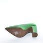 Sapato Scarpin Vizzano Liso Bico Fino Salto Alto Grosso Verde Sapato Scarpin Vizzano Liso Bico Fino Salto Alto Grosso Verde