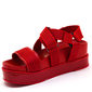 SANDÁLIA PAPETE FLATFORM VIZZANO COM TIRAS CORGURÃO FECHAMENTO VELCRO VERMELHO SANDÁLIA PAPETE FLATFORM VIZZANO COM TIRAS CORGURÃO FECHAMENTO VELCRO VERMELHO