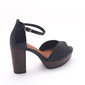 SANDÁLIA PICCADILLY SALTO GROSSO TRABALHADO DETALHE VERNIZ PRETA