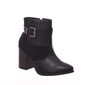 Bota Ankle Boot Ramarim Total Comfort Detalhe Camurça Fivela Preta