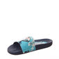 Chinelo Slide Grendene Authentic Games Turquesa e Azul Marinho