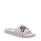 Chinelo Slide Qix Missy Estampa Logo Branco e Preto