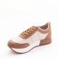 Tênis Jogger Moleca Detalhe Matelassê Costura Marrom e Bege Tênis Jogger Moleca Detalhe Matelassê Costura Marrom e Bege