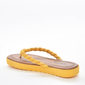 Chinelo Mississipi Flatform Cabedal Trançado Amarelo