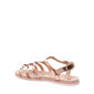Sandália Rasteira Molekinha Tiras Ouro Rosado