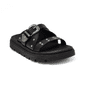 Chinelo Birken Moleca Cabedal Aplicação Metal com Fivela Preto Chinelo Birken Moleca Cabedal Aplicação Metal com Fivela Preto
