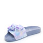 Chinelo Slide Moleca Tie Dye com Laço Azul e Lilás Chinelo Slide Moleca Tie Dye com Laço Azul e Lilás
