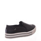 Tênis Chunky Flatform Via Marte sem Cadarço Salto com Listra Preta Detalhe Costura Preto Tênis Chunky Flatform Via Marte sem Cadarço Salto com Listra Preta Detalhe Costura Preto