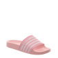 Chinelo Slide Qix Listrado Rosa e Branco