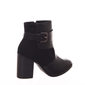 Bota Ankle Boot Ramarim Total Comfort Detalhe Camurça Fivela Preta