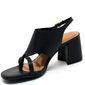 Sandália Vizzano Salto Grosso Cabedal Dedo Vazado Preto Sandália Vizzano Salto Grosso Cabedal Dedo Vazado Preto
