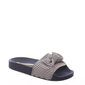 Chinelo Slide Molekinha Listrado com Laço Azul Marinho Chinelo Slide Molekinha Listrado com Laço Azul Marinho