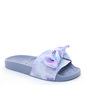 Chinelo Slide Moleca Tie Dye com Laço Azul e Lilás Chinelo Slide Moleca Tie Dye com Laço Azul e Lilás
