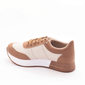 Tênis Jogger Moleca Detalhe Matelassê Costura Marrom e Bege Tênis Jogger Moleca Detalhe Matelassê Costura Marrom e Bege