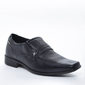 Sapato Social Pegada Couro Tecnologia Levitech Cabedal Trabalhado Lapela Aplicação Metal Logo Preto Sapato Social Pegada Couro Tecnologia Levitech Cabedal Trabalhado Lapela Aplicação Metal Logo Preto