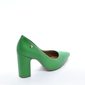 Sapato Scarpin Vizzano Liso Bico Fino Salto Alto Grosso Verde Sapato Scarpin Vizzano Liso Bico Fino Salto Alto Grosso Verde