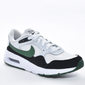 Tênis Nike Air Max SC Tela Aplicação Logo com Recortes Camurça Solado Gel Branco e Verde Musgo Tênis Nike Air Max SC Tela Aplicação Logo com Recortes Camurça Solado Gel Branco e Verde Musgo