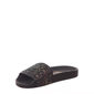 Chinelo Slide Moleca Aplicação Glitter Preto
