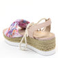 Sandália Via Marte Flatform Corda Tie Dye com Nó Fechamento Amarração Roxo e Azul Sandália Via Marte Flatform Corda Tie Dye com Nó Fechamento Amarração Roxo e Azul