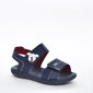 Sandália Papete Klin Anatômico Fechamento Dois Velcro Detalhe Dog Azul Marinho