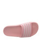 Chinelo Slide Qix Listrado Rosa e Branco