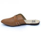 Sapato Mule Moleca Cabedal Vazado com Duas Tiras Verniz Caramelo Sapato Mule Moleca Cabedal Vazado com Duas Tiras Verniz Caramelo