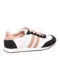 Tênis Moleca Jogger Detalhe Camurça Preto Listra Nude Napa Branco