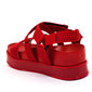 SANDÁLIA PAPETE FLATFORM VIZZANO COM TIRAS CORGURÃO FECHAMENTO VELCRO VERMELHO SANDÁLIA PAPETE FLATFORM VIZZANO COM TIRAS CORGURÃO FECHAMENTO VELCRO VERMELHO