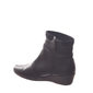 BOTA ANKLE BOOT PICCADILLY MINI CROCO DETALHE FIVELA COM LYCRA PRETA