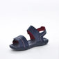 Sandália Papete Klin Anatômico Fechamento Dois Velcro Detalhe Dog Azul Marinho