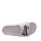 Chinelo Slide Qix Missy Estampa Logo Branco e Preto