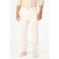 Calça Dlz Slim Chino Linho Bolso Faca Aplicação Bordado Logo Off White