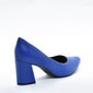 Sapato Scarpin Piccadilly Liso Bico Fino Salto Grosso Médio Azul Sapato Scarpin Piccadilly Liso Bico Fino Salto Grosso Médio Azul